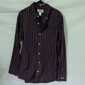 Duluth Trading Co Men's Checkered Shirt - Red and Blue